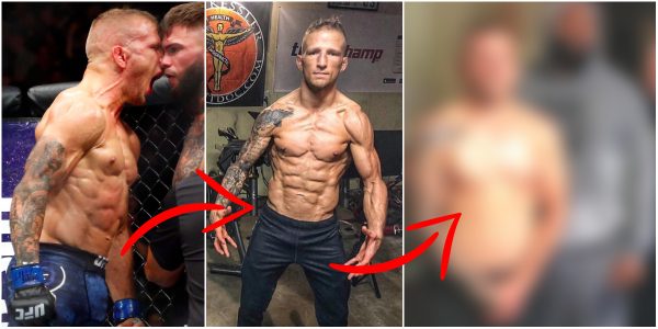 From left: 1. T.J. Dillashaw © Noah K. Murray USA Today Sports / 2 & 3: Pictures from @TJDillashaw (Instagram)