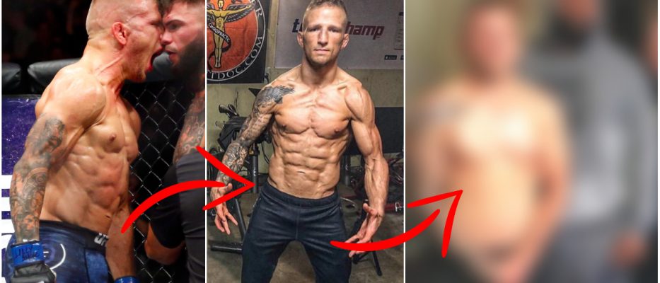 From left: 1. T.J. Dillashaw © Noah K. Murray USA Today Sports / 2 & 3: Pictures from @TJDillashaw (Instagram)