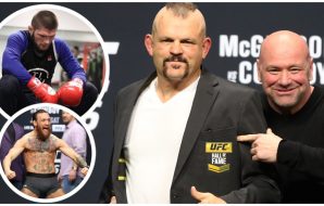 Chuck Liddell Conor McGregor Khabib Nurmagomedov (© Mark J. Rebilas-USA TODAY Sports & Instagram)