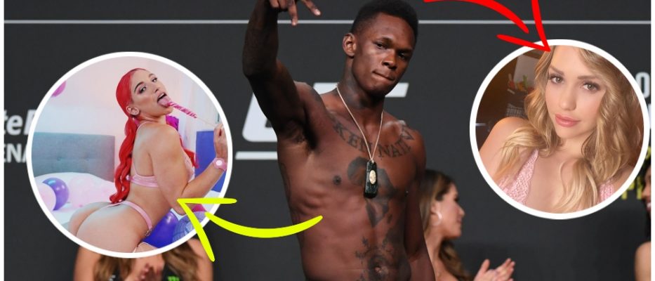 Israel Adesanya Abella Danger Mia Malkova (© Adam Hagy-USA TODAY Sports & Instagram )