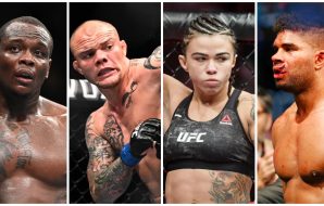 Dana White reveals Ovince Anthony Smith Claudia Gadelha Alistair Overeem (© Per Haljestam-USA TODAY Sports)