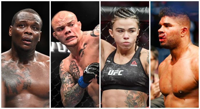 Dana White reveals Ovince Anthony Smith Claudia Gadelha Alistair Overeem (© Per Haljestam-USA TODAY Sports)
