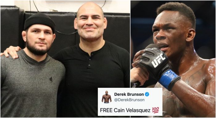 Cain Velasquez Israel Adesanya Khabib Nurmagomedov (© Jasmin Frank-USA TODAY Sports