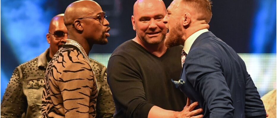 Floyd-Mayweather-Jr.-Dana-White-Conor-McGregor-©-Steve-Flynn-USA-TODAY-Sports