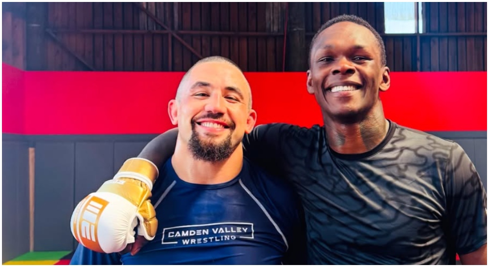 Israel Adesanya Trains with Whittaker Ahead of UFC Fight Night 250