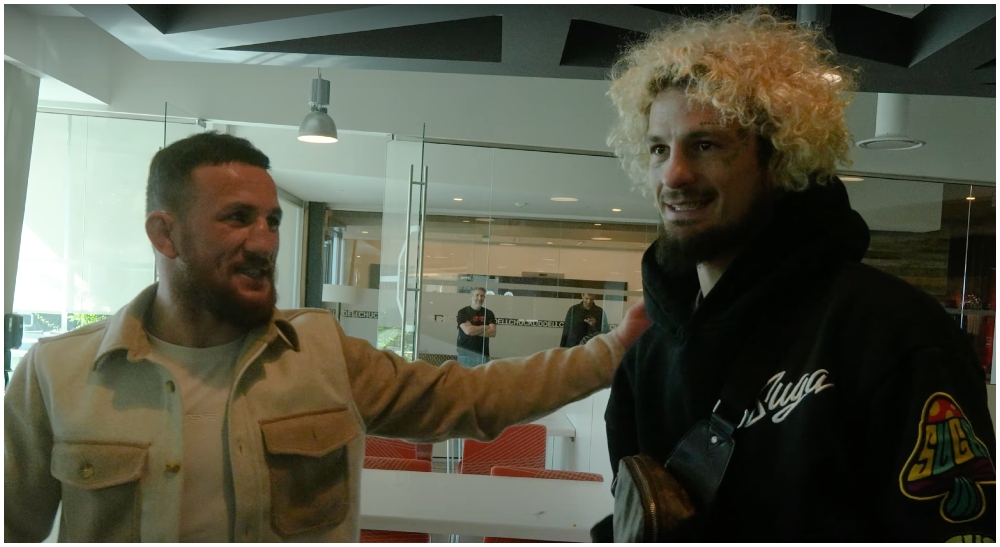 Sean O’Malley Runs into Merab Dvalishvili at UFC PI